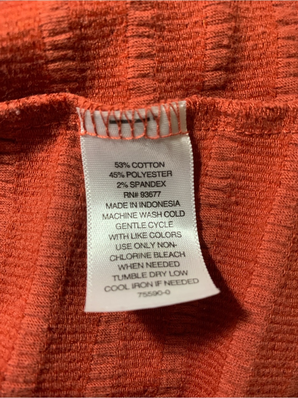 a.n.a Rust Ribbed Mock Ruffle Short Sleeve Top - Picture 4 of 5